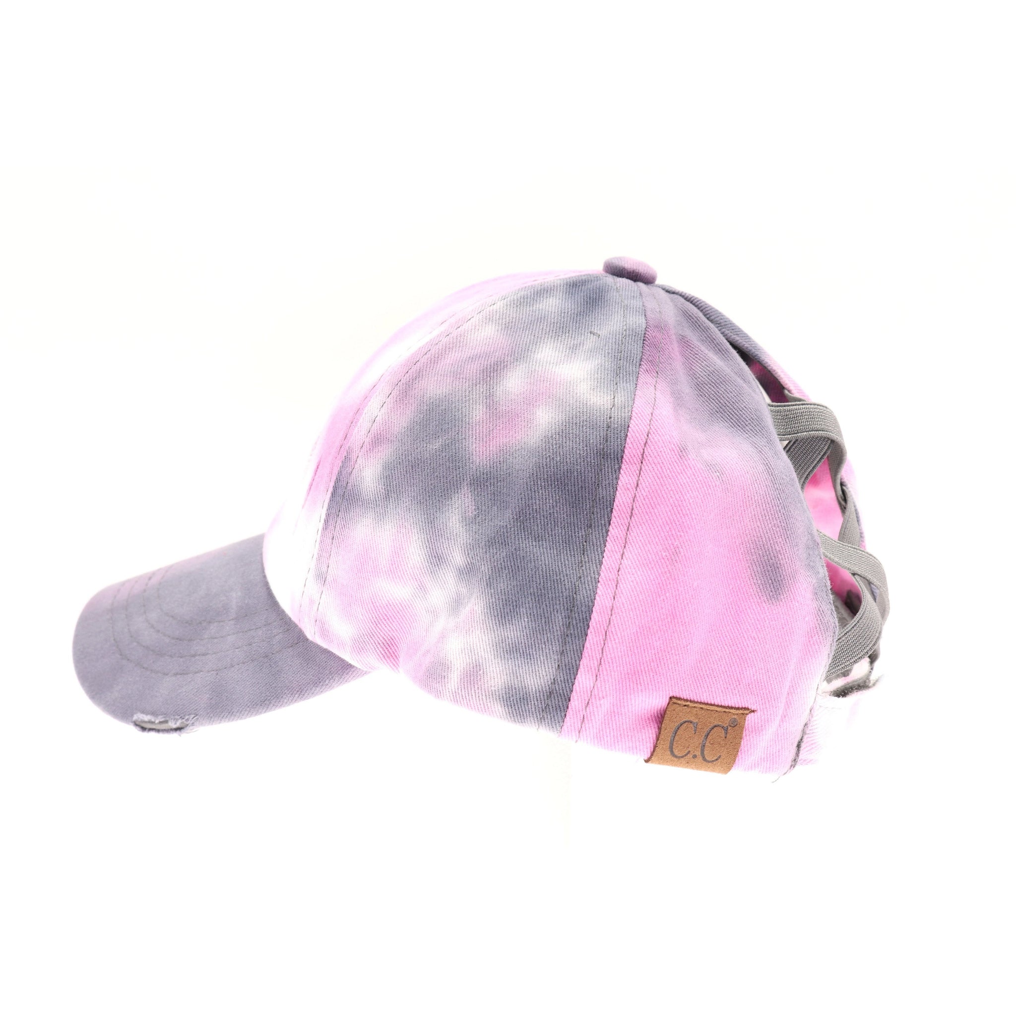 Cc Tie Dye Criss Cross Ponytail Hat Eighth Lane Boutique