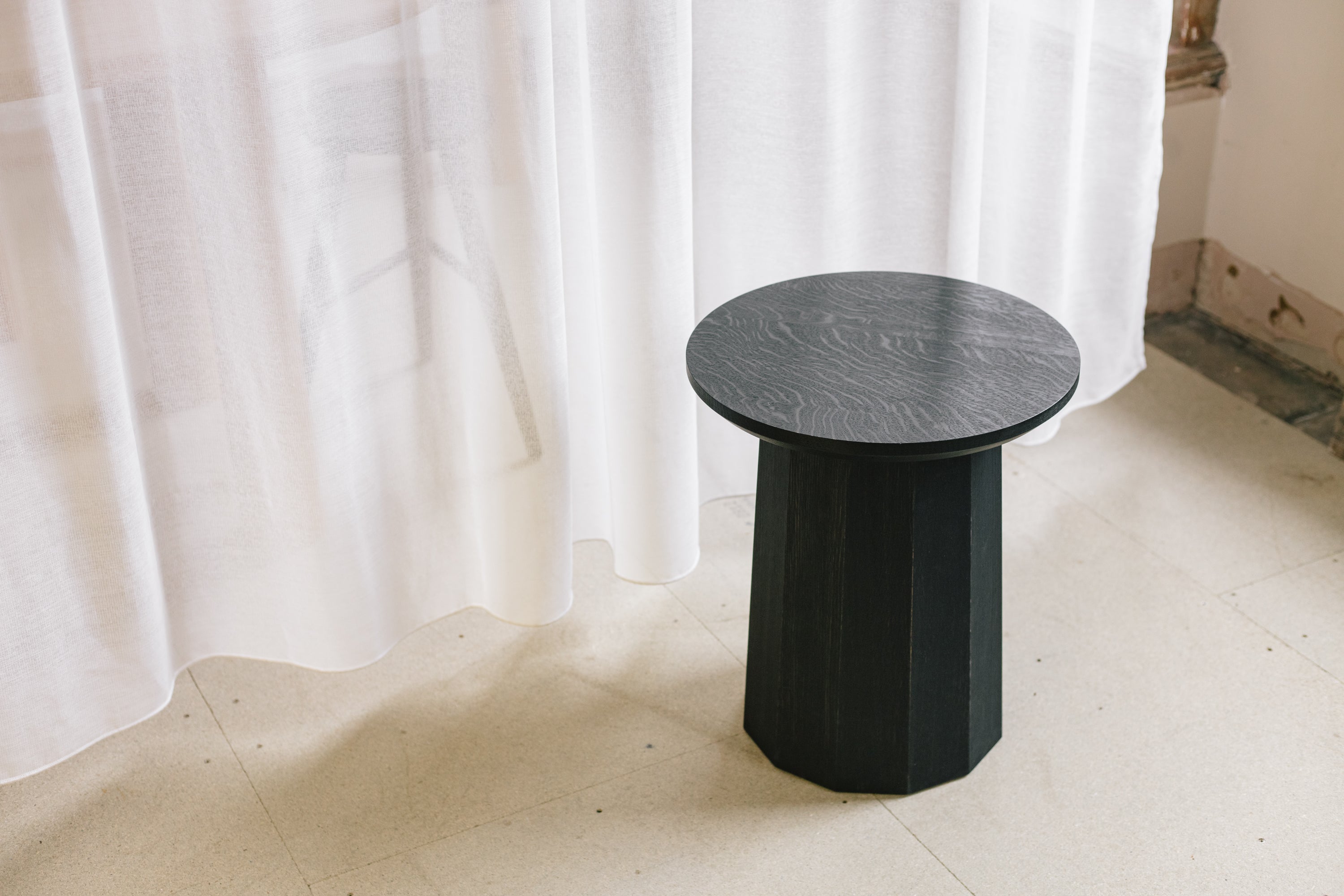 Polygon Pedestal Side Table