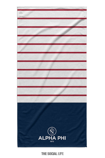 Alpha Phi Sailor Striped Towel
