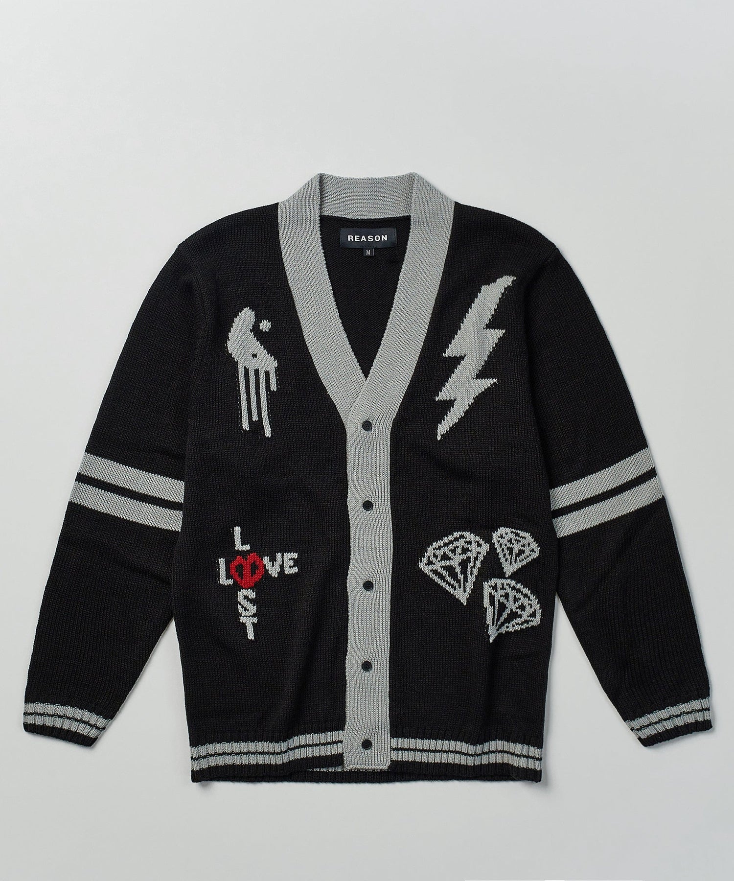 Regal Cardigan Sweater - Black – Reason Clothing