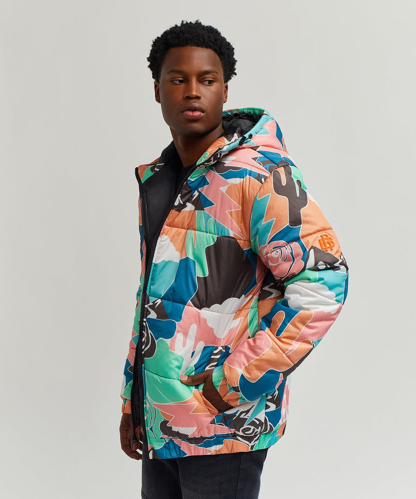 Popeye Wham Allover Print Puffer Jacket – Reason Clothing