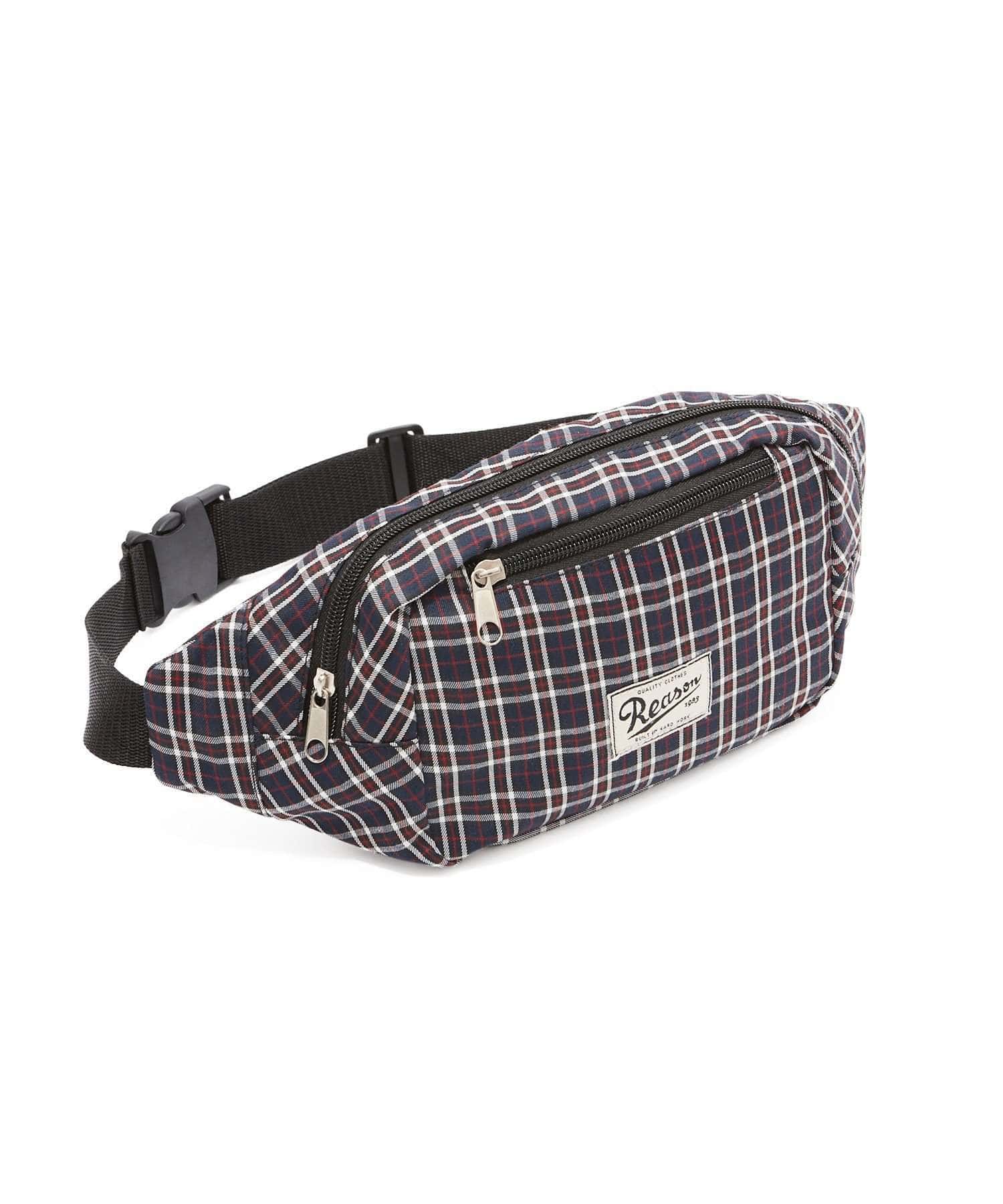 red checkered fanny pack