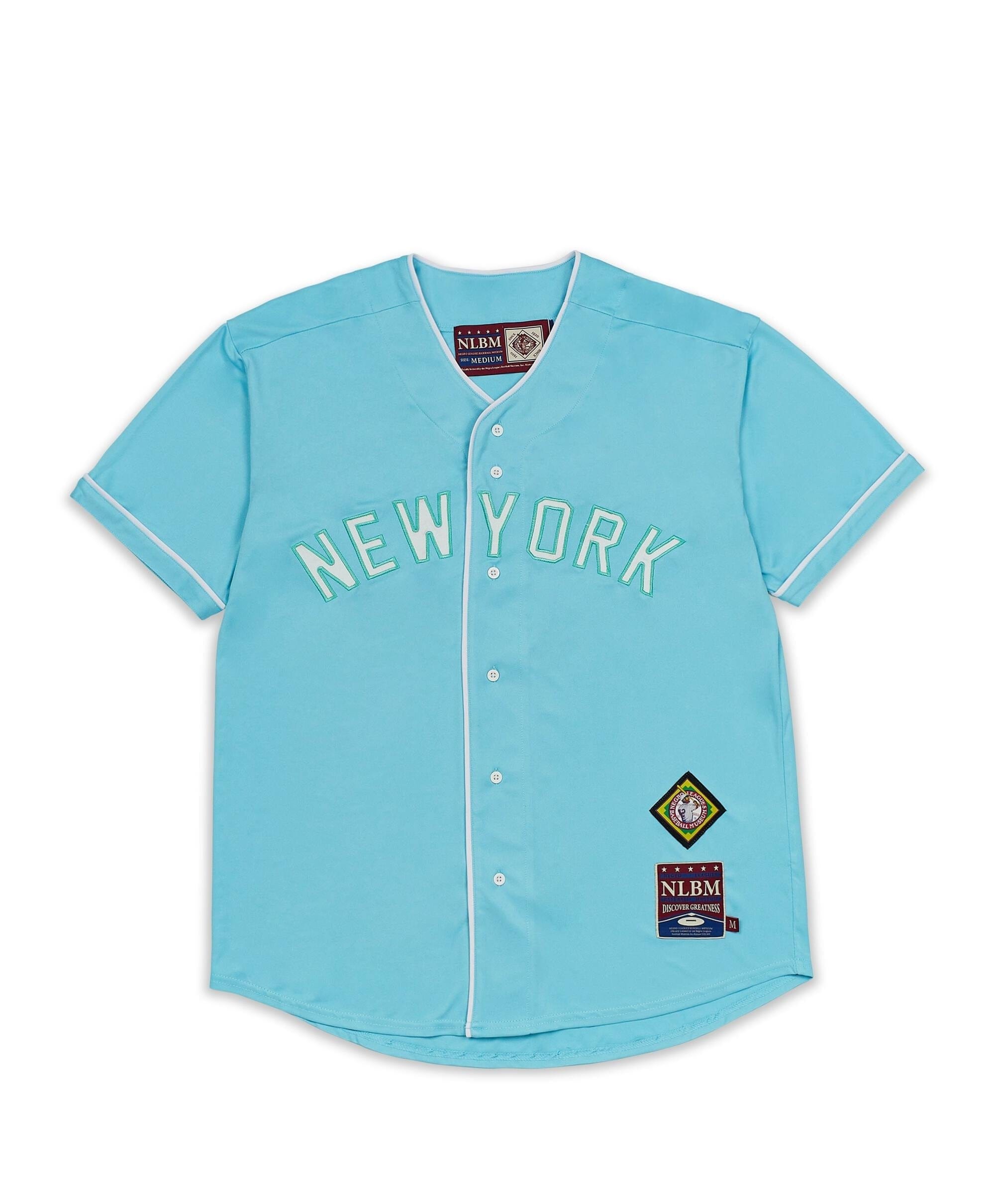 NLBM NY Yankees Button Up Baseball Jersey - ShopperBoard