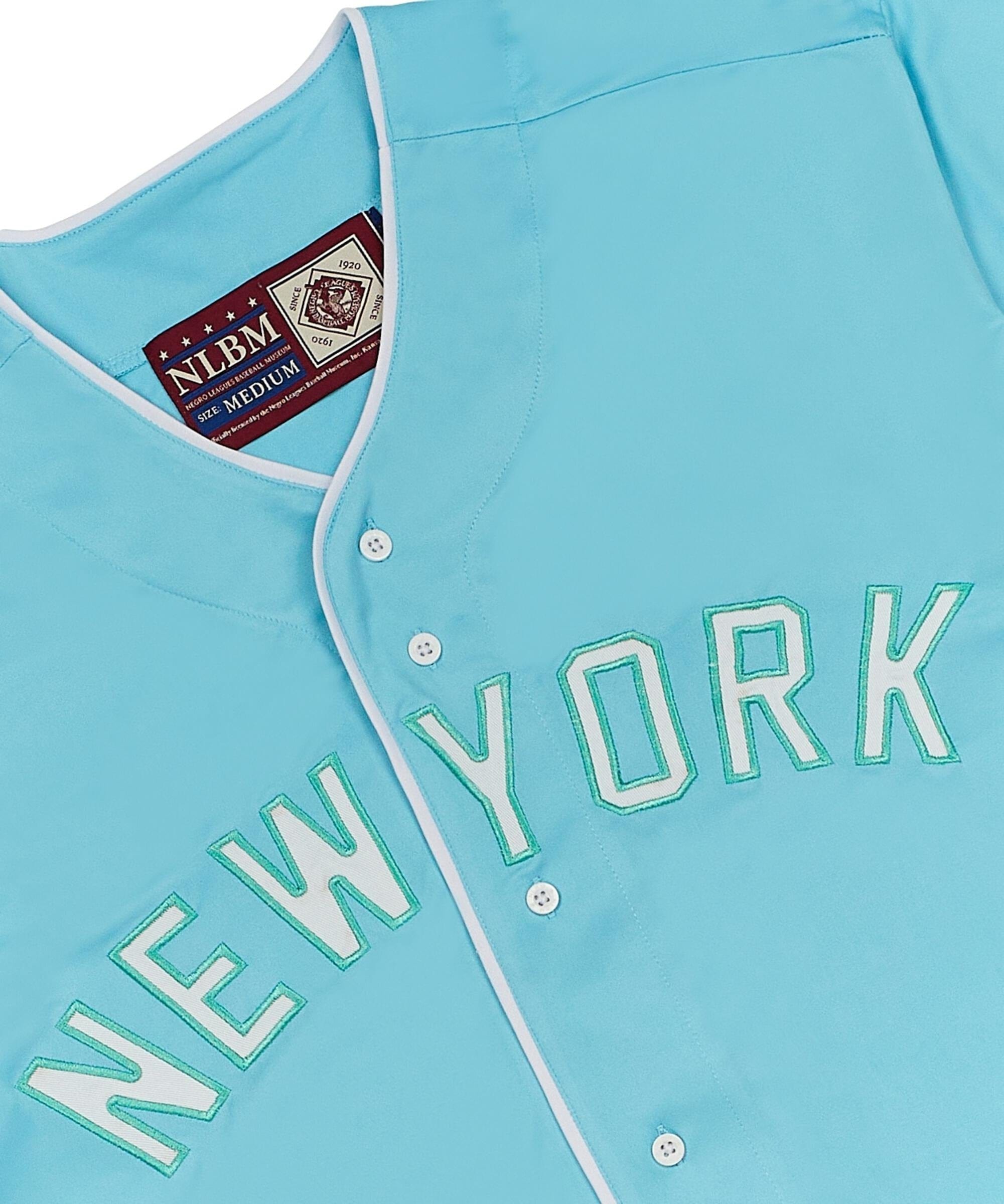 NLBM NY Yankees Button Up Baseball Jersey - ShopperBoard