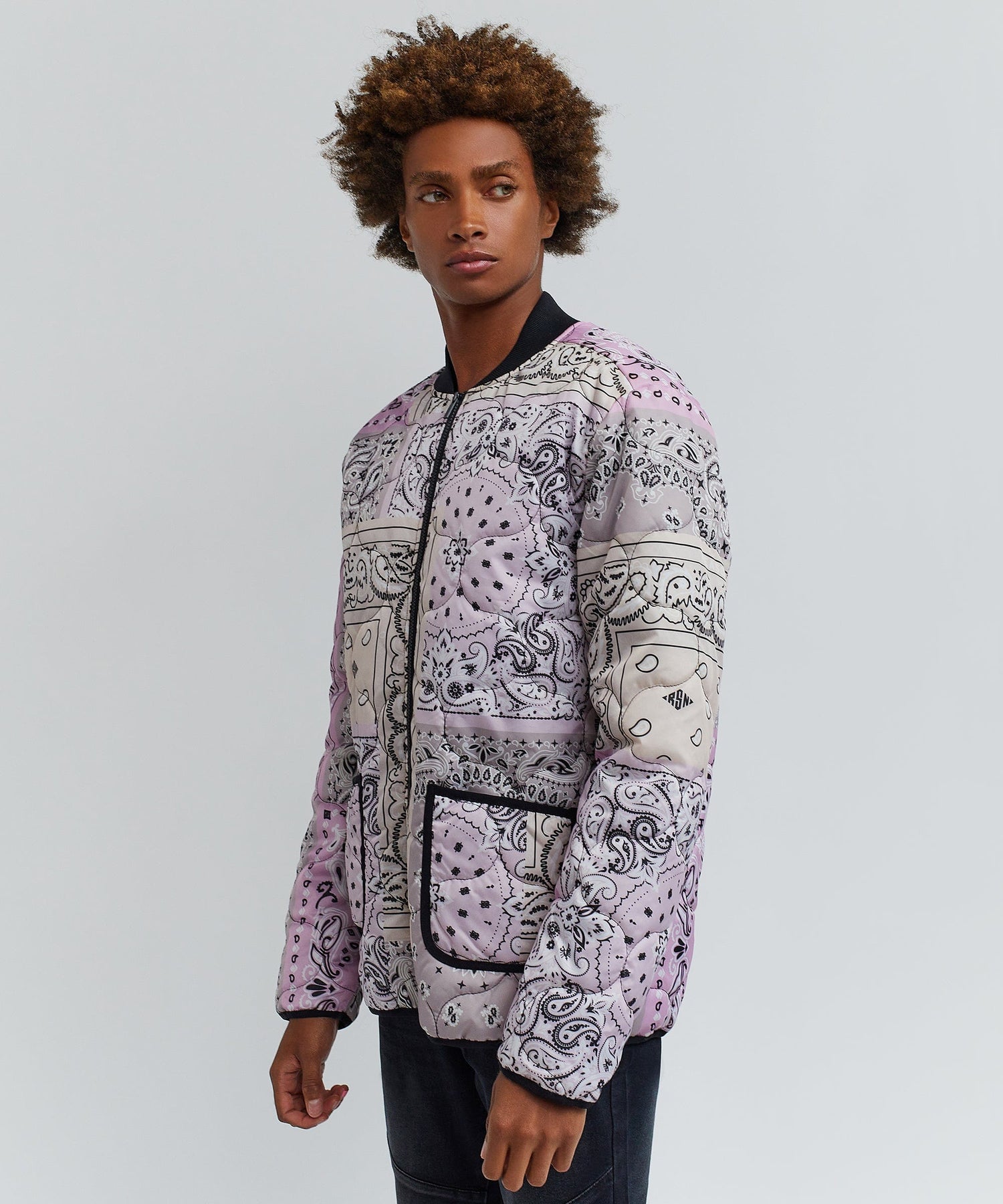 King Of Kings Allover Print Full Zip Collar Jacket – Reason Clothing