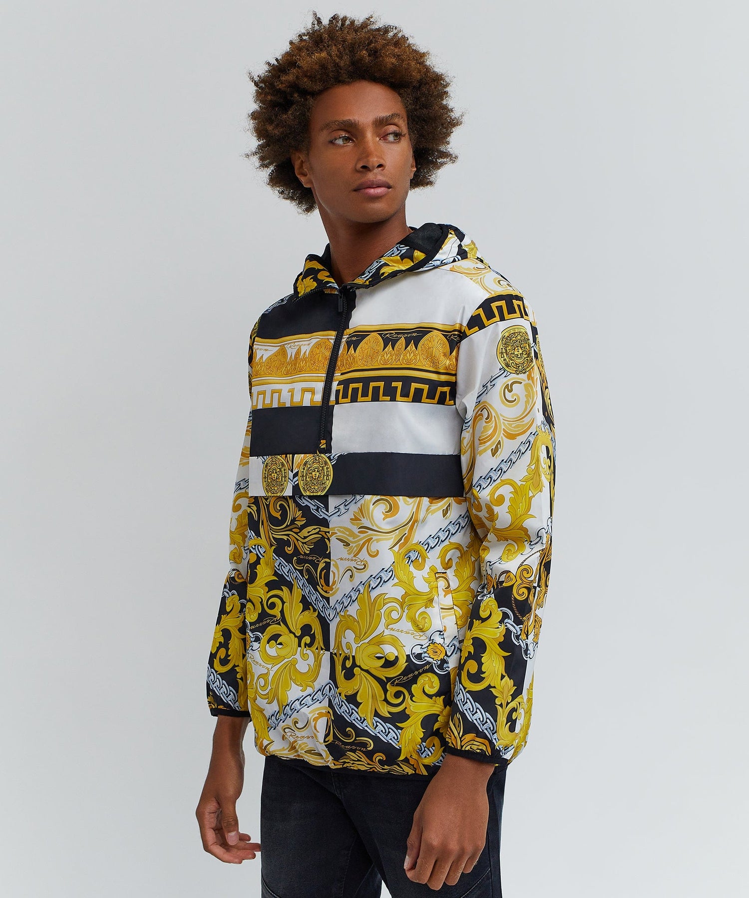 Galaxy Space Print Half-Zip Pullover Jacket – Reason Clothing