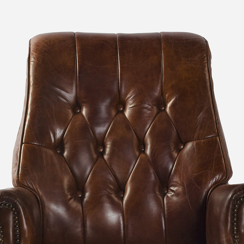Columbus Desk Chair in Aged Leather 1