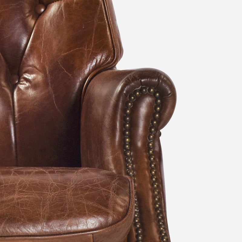 Columbus Desk Chair in Aged Leather 5