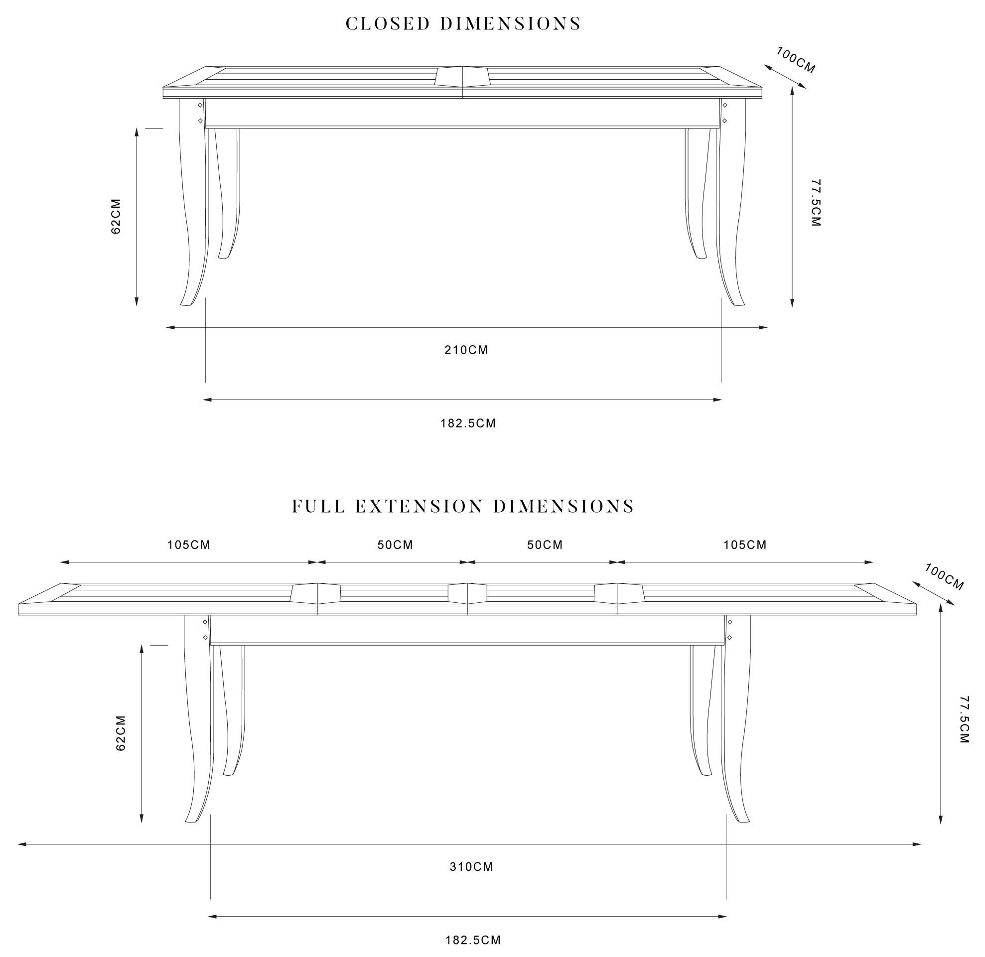 extension table drawing