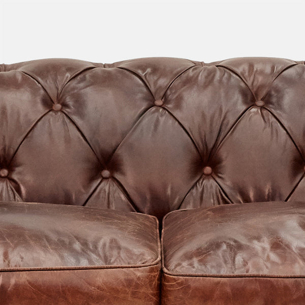 Old Bailey Leather sofa Deep Buttoning
