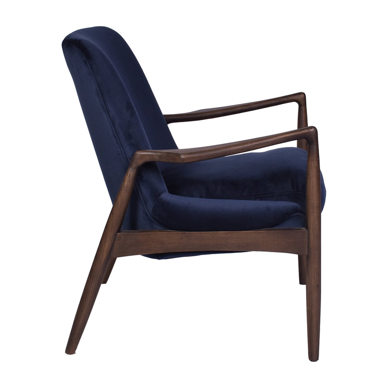 blue mid century chair