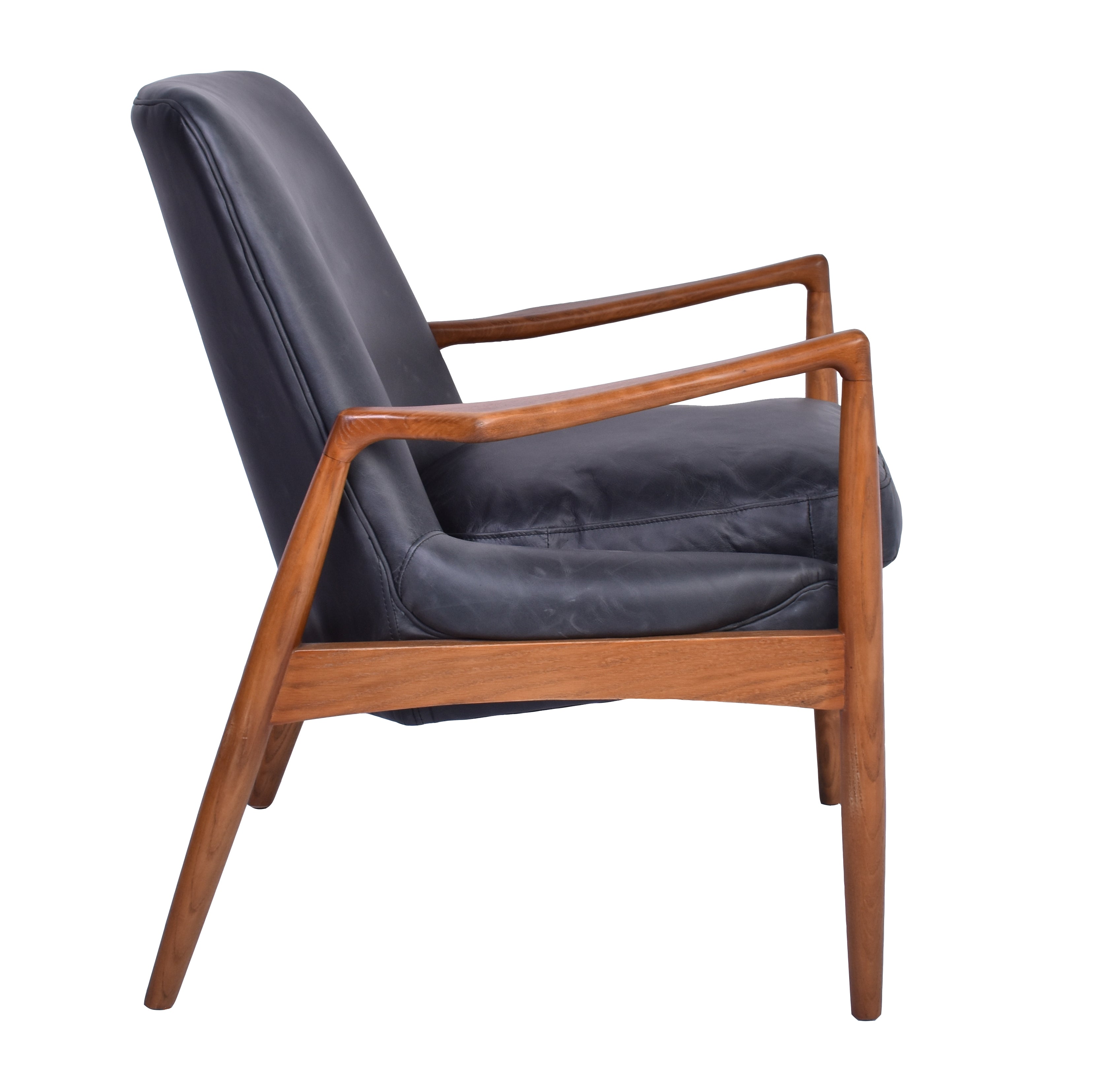 danish modern leather chair