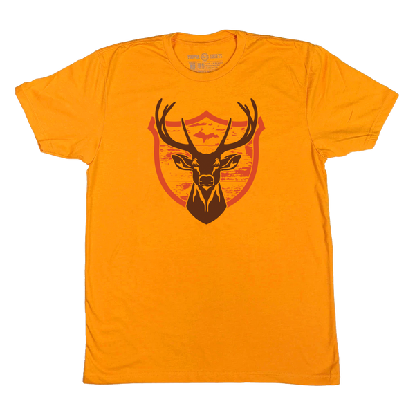 deer head logo orange