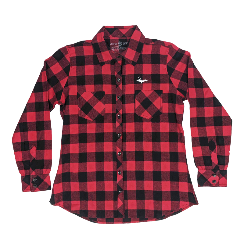 red button up womens shirt