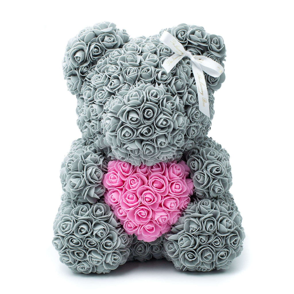 rose teddy bear with heart
