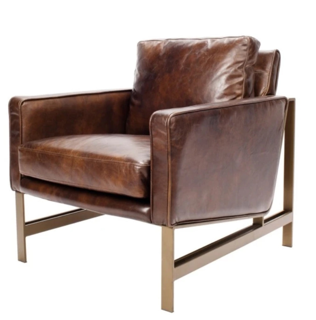 Leather, Chazzie Chair Brown – Stanton Home Furnishings