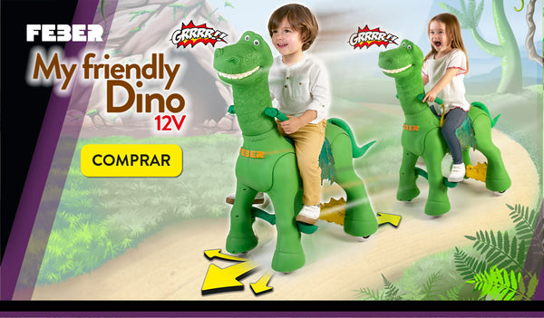 FEBER My Friendly Dino Dinosaur 12V Battery Powered Rideon