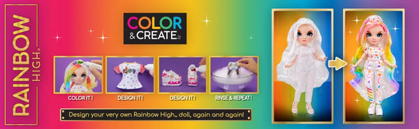 Rainbow High Colour & Create Fashion DIY Κούκλα