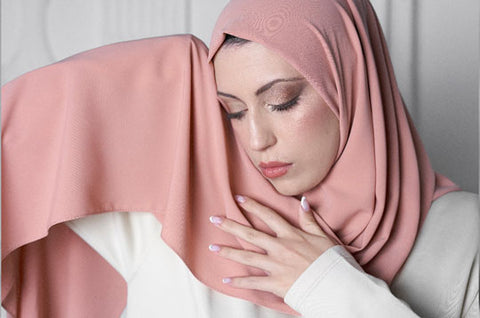 Hijab georgette rosa para el ramadán