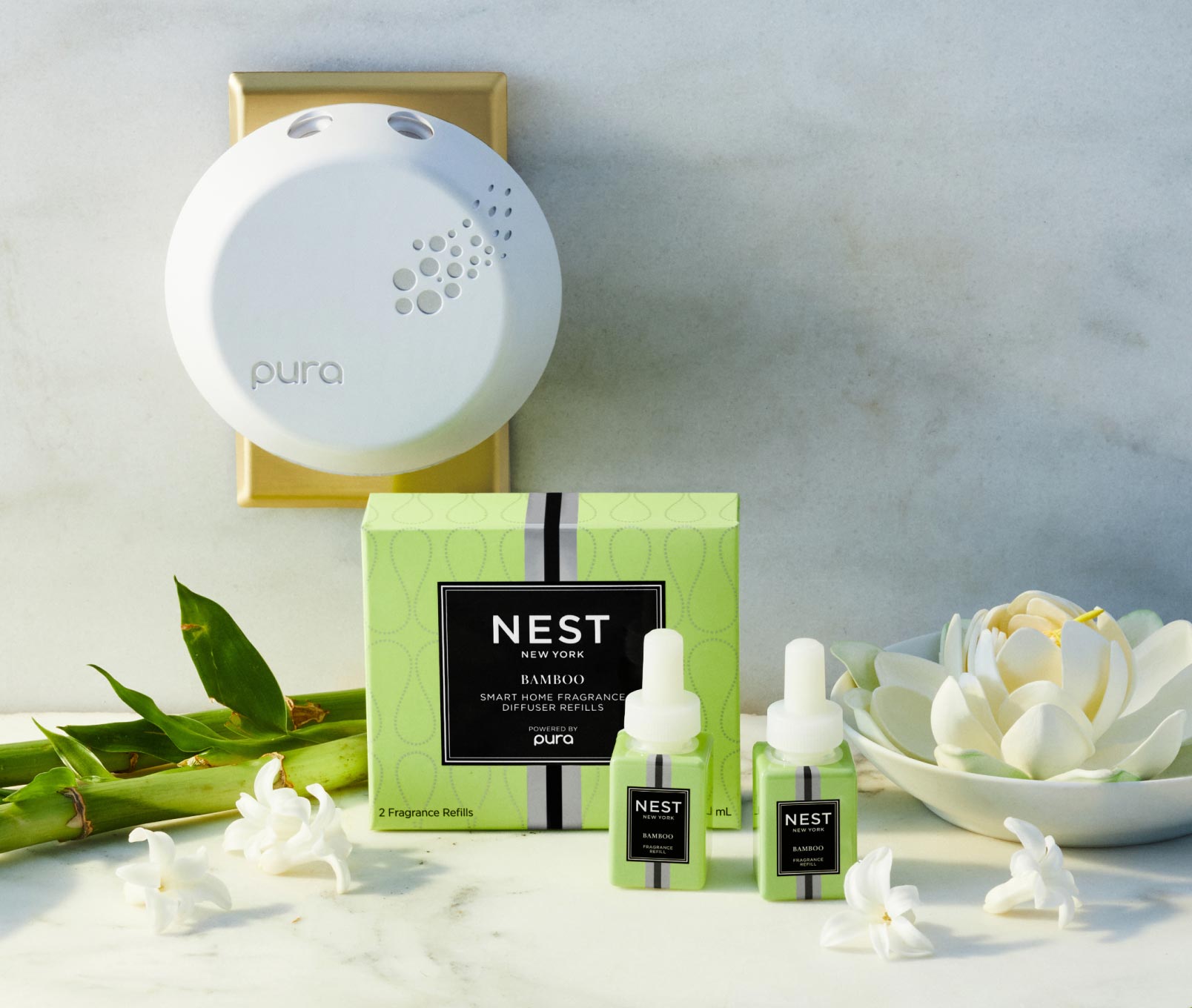 Nest New York Ocean Mist and Sea Salt Pura Smart Home Fragrance Diffuser Refill, Set of 2