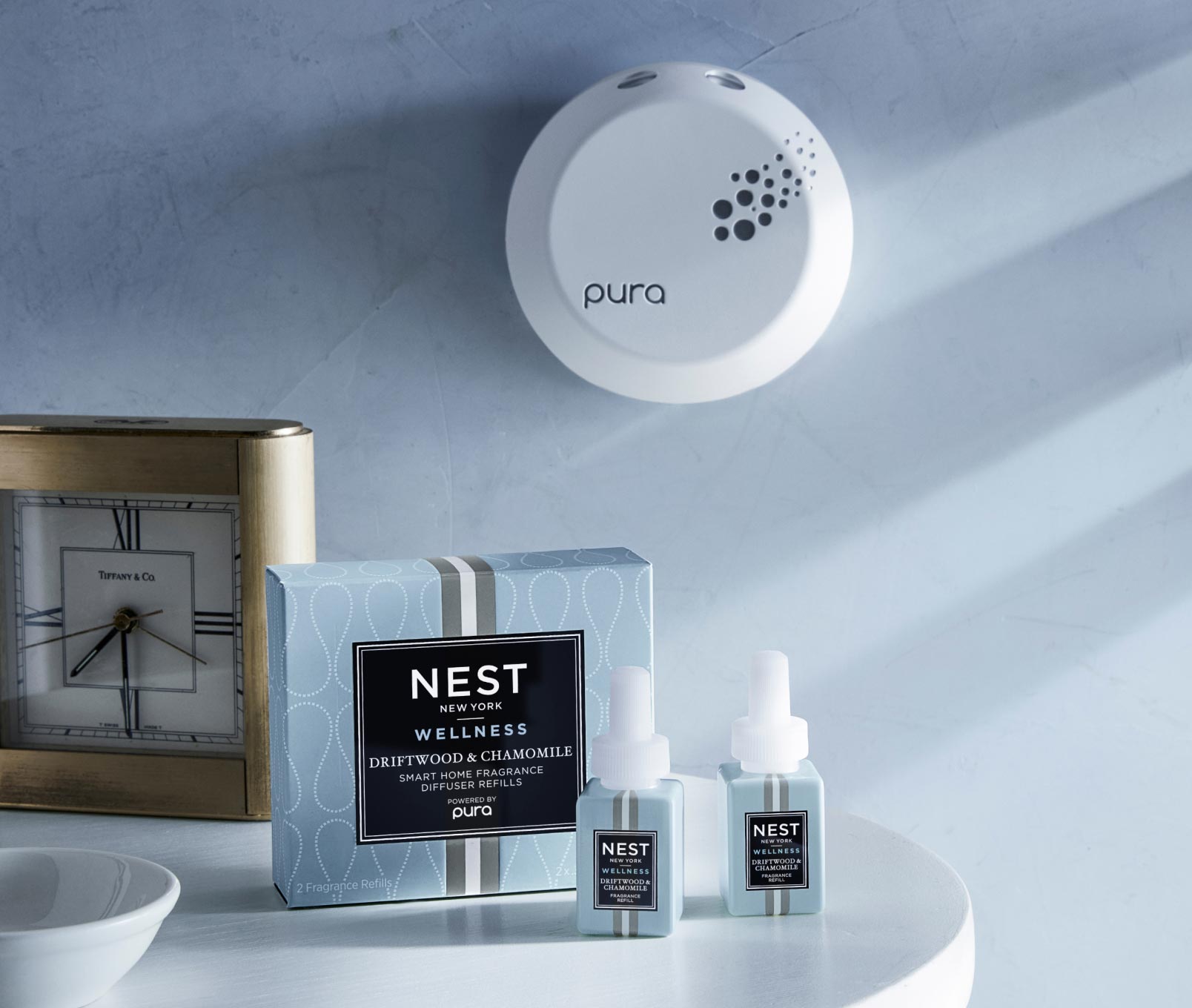 Nest New York Pura Smart Home Fragrance Diffuser Refill Duo Driftwood and Chamomile