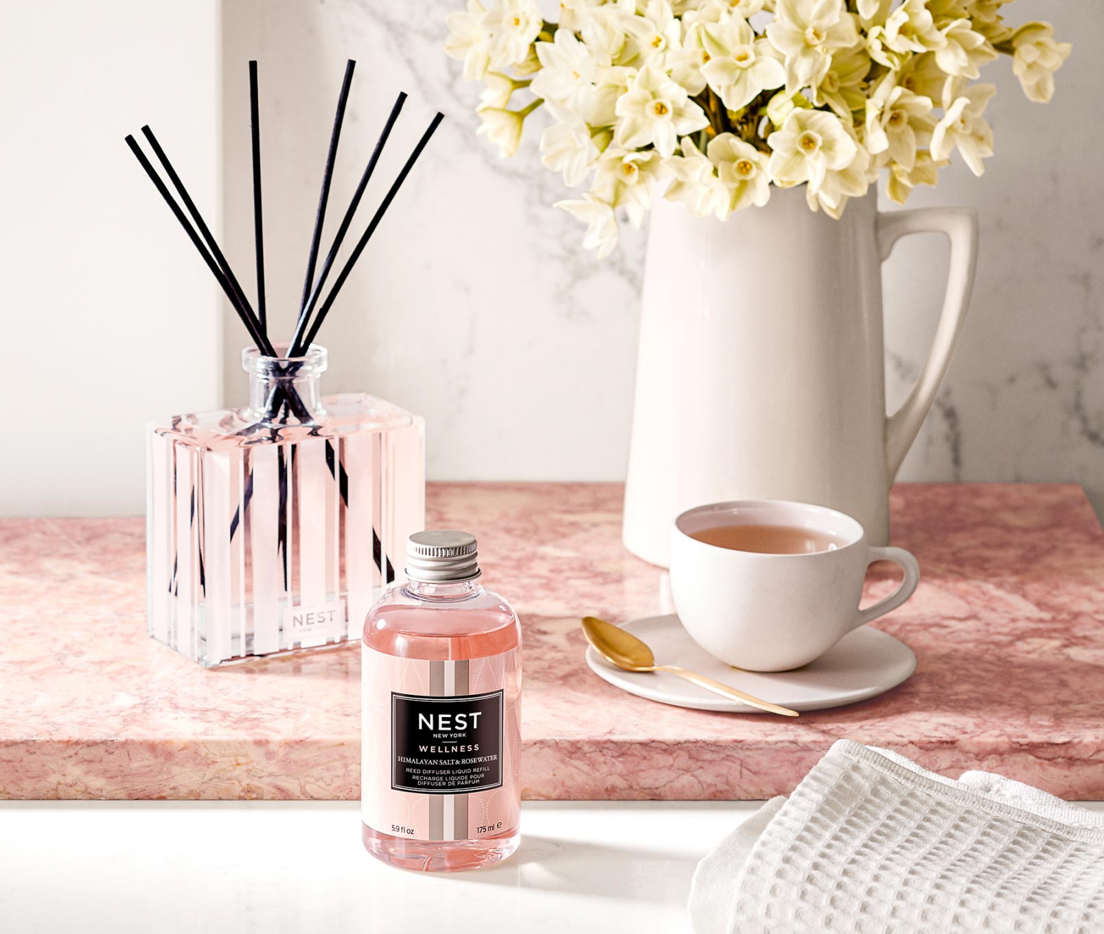 Rosewater Lychee - Aromathérapie Florale Reed Diffuser