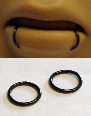 black lip rings snake bites