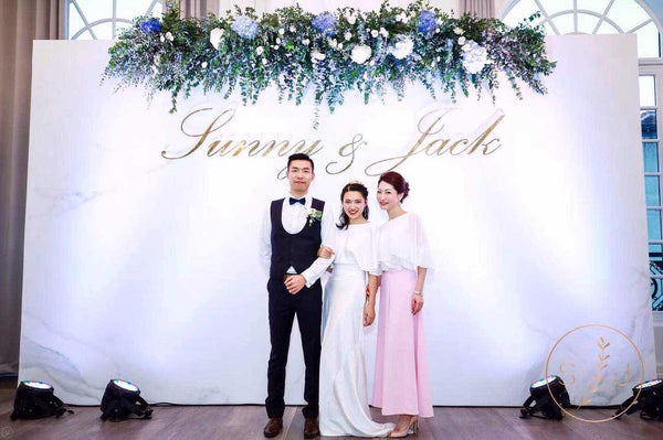 Chinese Bride wearing a Peony Rice Gloria Silk Wedding Gown for wedding photo