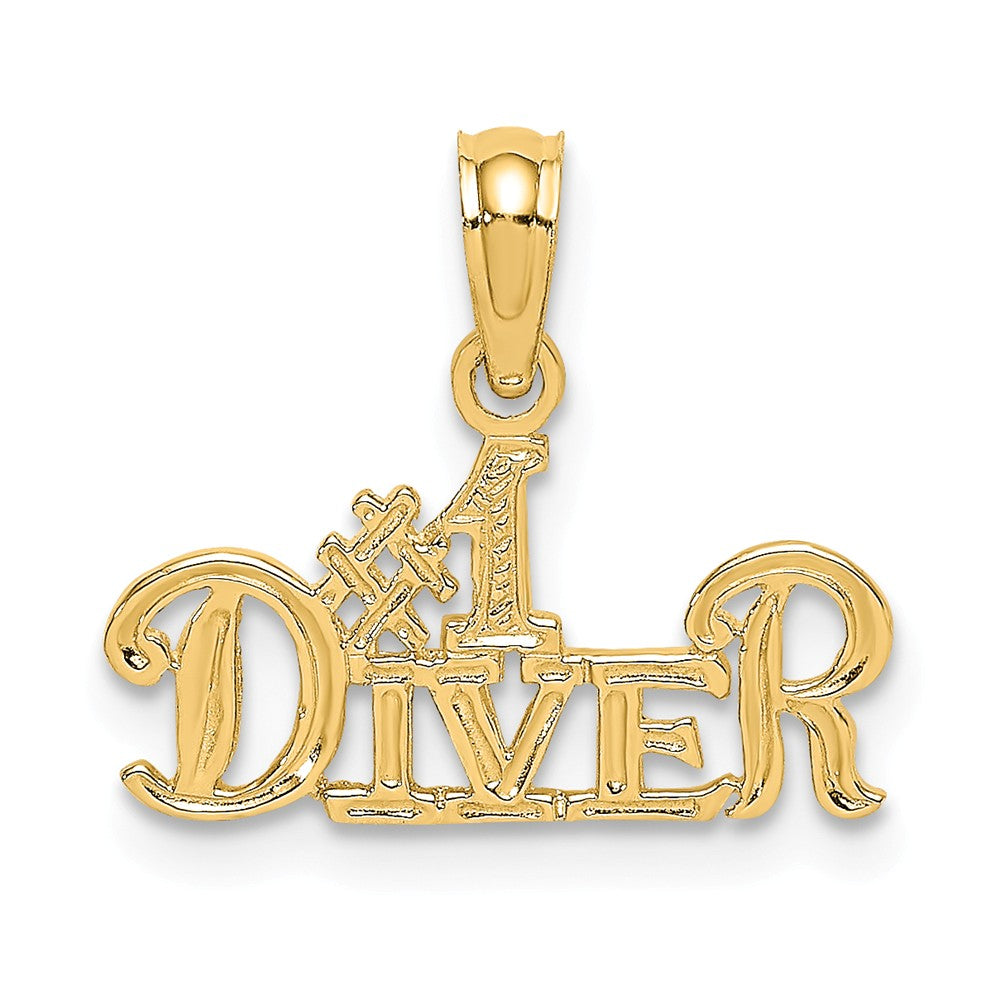 14K & RHODIUM POLISHED OPEN-BACKED SCUBA DIVER PENDANT – Jewelry