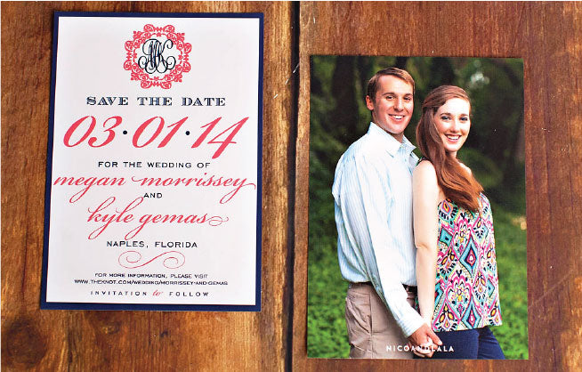 Preppy Monogram Save the Date