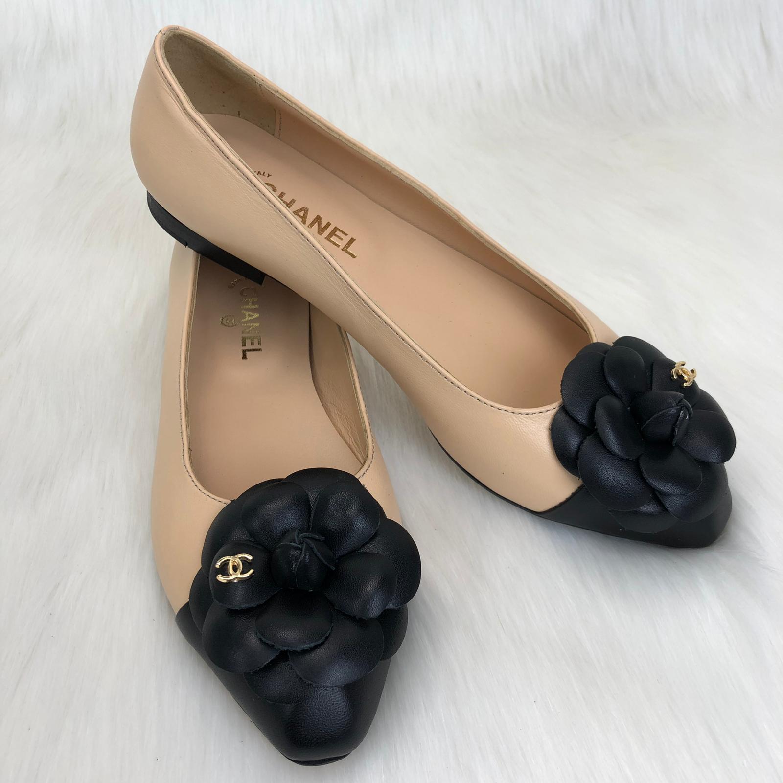 chanel camellia shoes