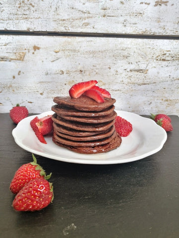 Keto Chocolate Pancakes with mascarpone