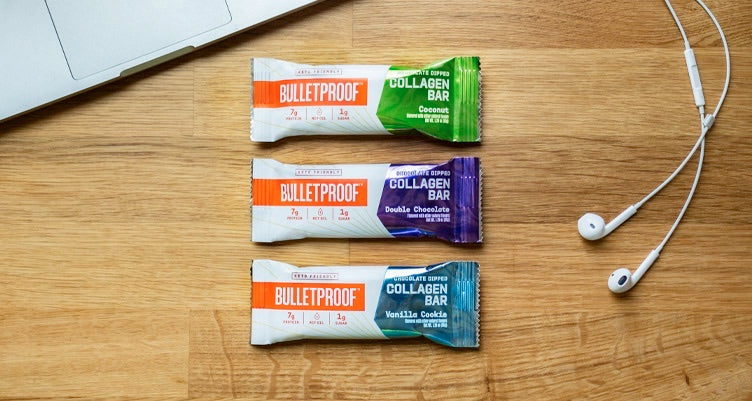 Bulletproof chocolate dipped collagen bars