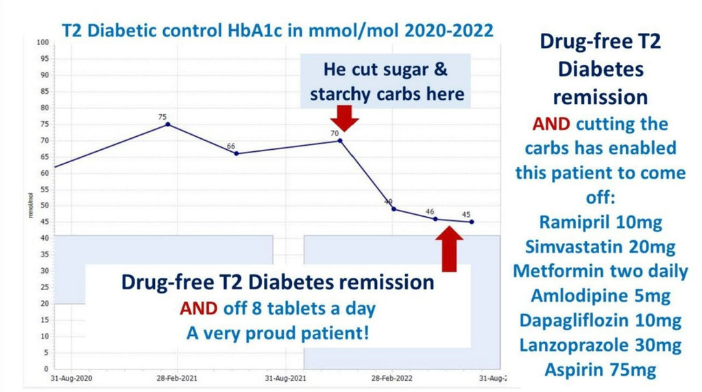 low carb / keto diet puts type 2 diabetes into remission