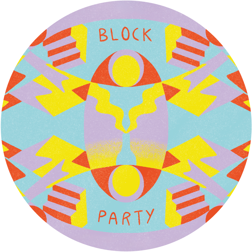 Block Party '20 tap badge