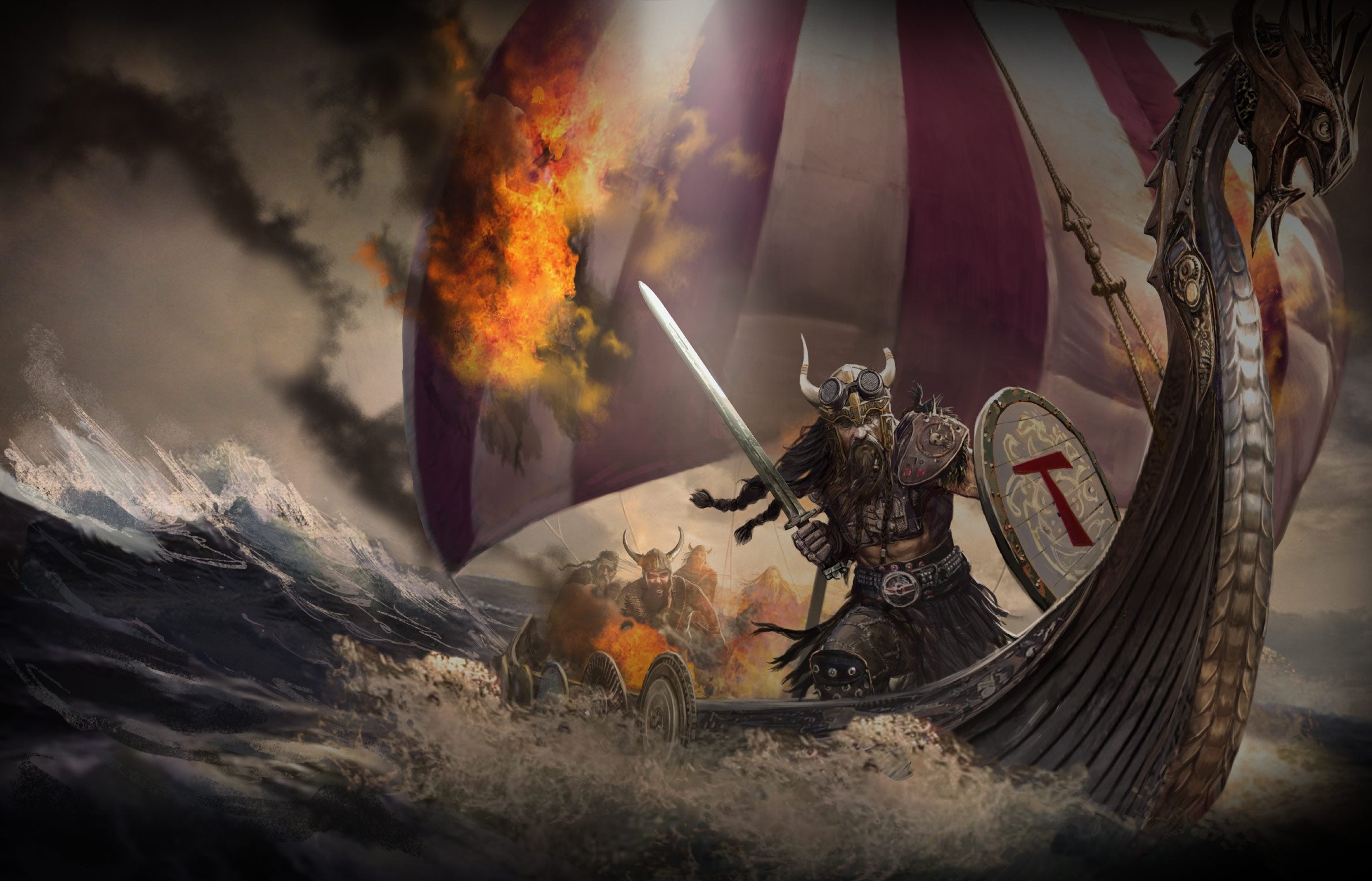 West Coast Viking Poster background