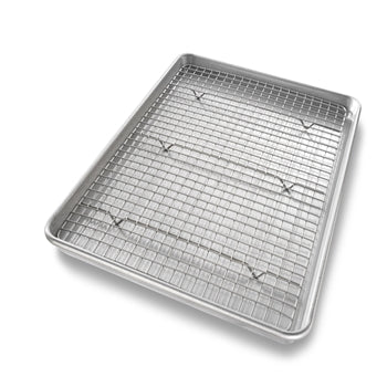 USA Pans 9 x 9 x 2.25 Inch Square Cake Pan, Aluminized Steel with Americoat