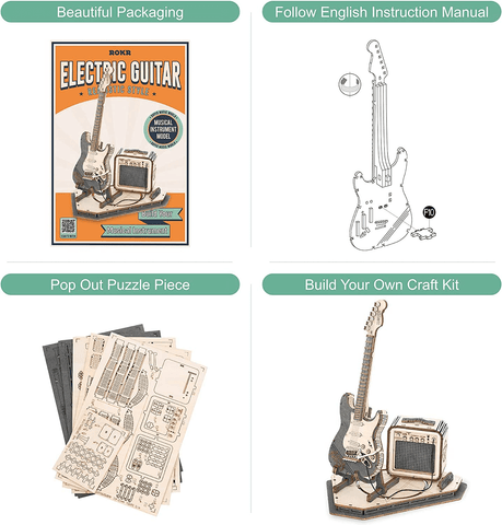 Robotime ROKR 3D Electric Guitar Model