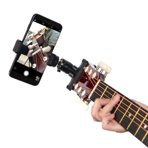 Guitarcamz™ Guitar headstock camera mount.