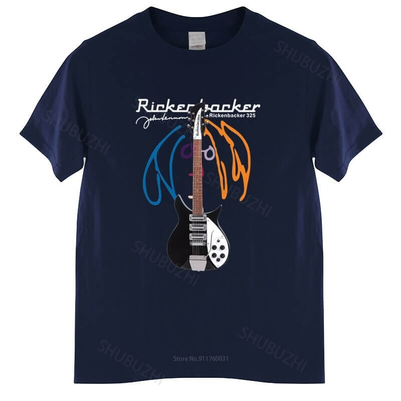 John Lennon Rickenbacker print Guitar T-Shirt