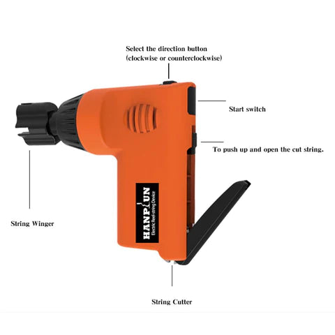 Automatic Guitar String Winder- guitarmetrics