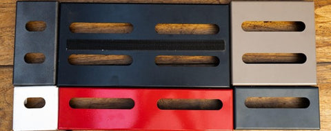 modular pedalboard various sizes, modules for guitar pedalboard, pedalboard of various colors and sizes