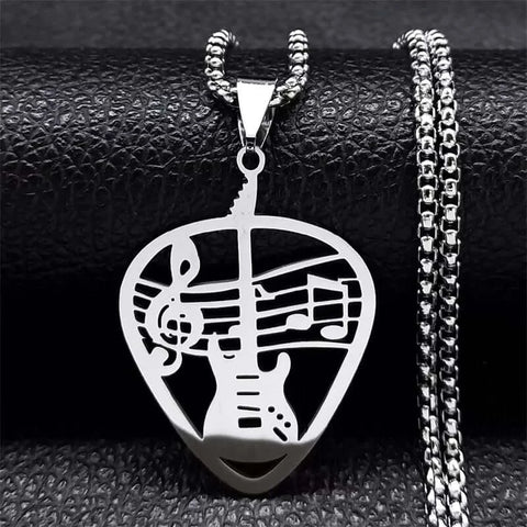 Artistic Guitar Pick Pendant Necklace