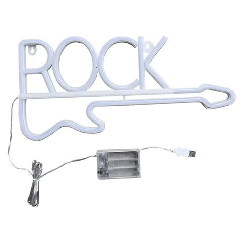 Guitar Rock and Roll Neon Sign