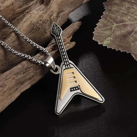 Rock Electric Guitar Pendant Necklace