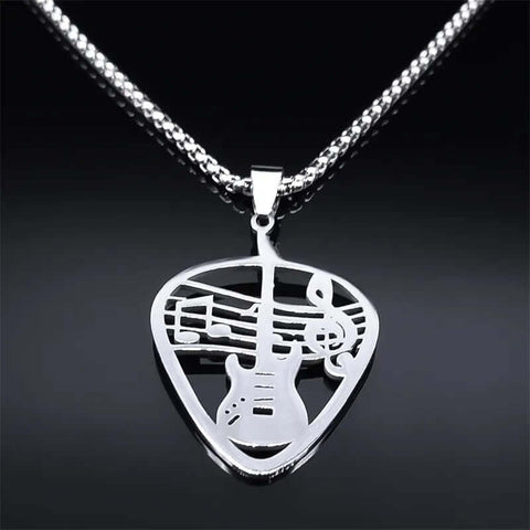 Artistic Guitar Pick Pendant Necklace