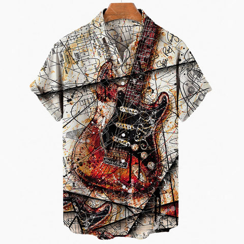 Rock music print Men's shirts