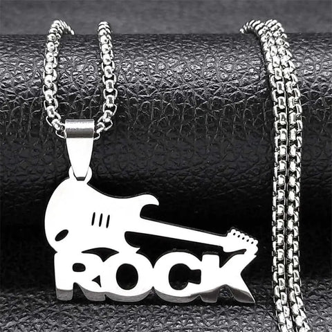 Rock Music Guitar Chain Necklace