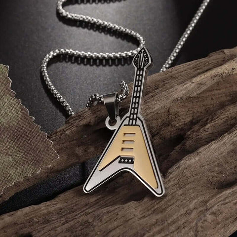 Rock Electric Guitar Pendant Necklace