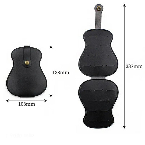 Guitar shape pick pouch